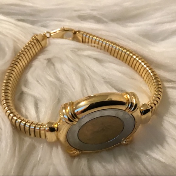 Toscana Italian 18K Gold Plated Lira Coin Bracelet, Size 8” - Picture 3 of 13